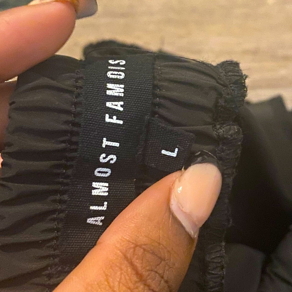 Black scrunch joggers